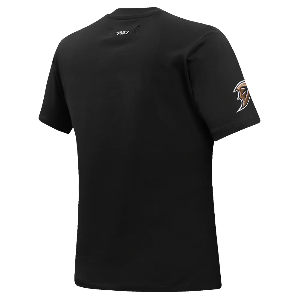 NHL ANAHEIM DUCKS CLASSIC WOMEN'S SLIM FIT TEE (BLACK) - Image 4