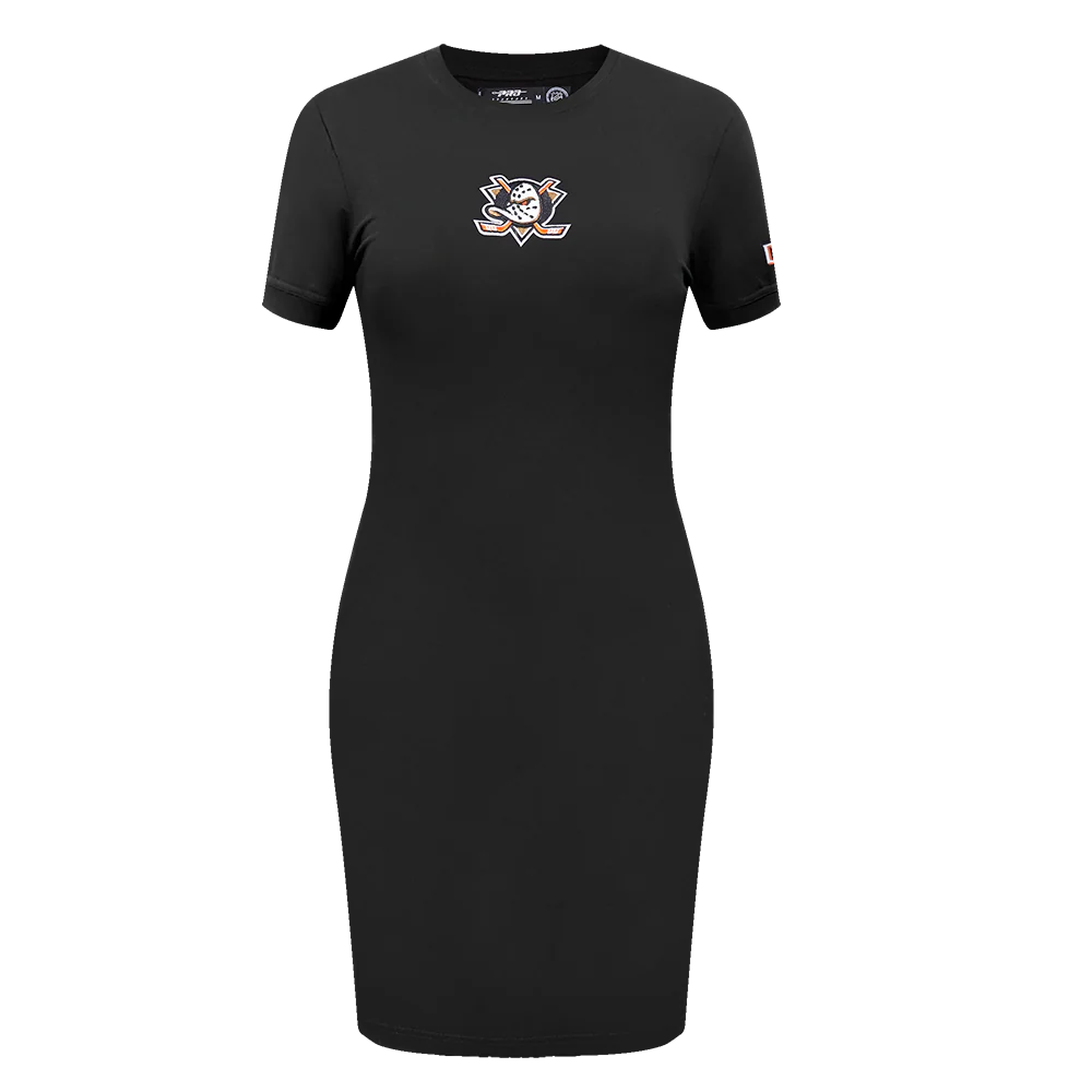 NHL ANAHEIM DUCKS CLASSIC WOMEN'S BODYCON DRESS (BLACK)
