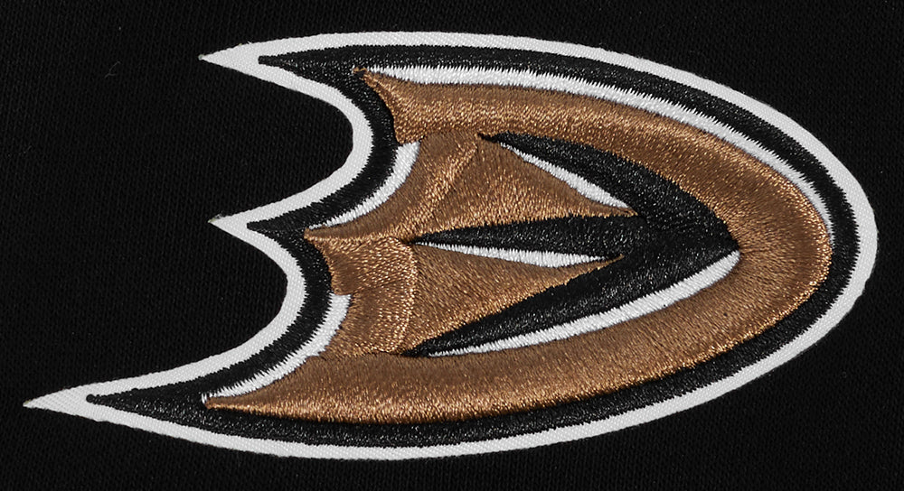 NHL ANAHEIM DUCKS CLASSIC WOMEN'S CROPPED PULLOVER HOODIE (BLACK) - Image 6