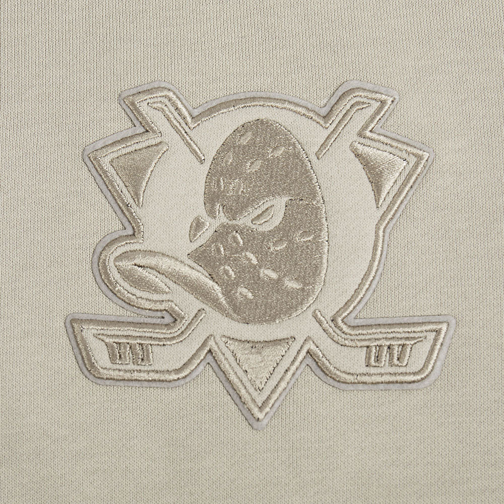 NHL ANAHEIM DUCKS NEURAL WOMEN'S FLC CREWNECK (TAUPE) - Image 5