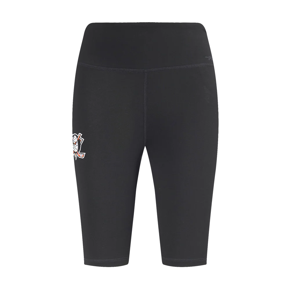 NHL ANAHEIM DUCKS CLASSIC WOMEN'S COTTON BIKE SHORT (BLACK) - Image 2