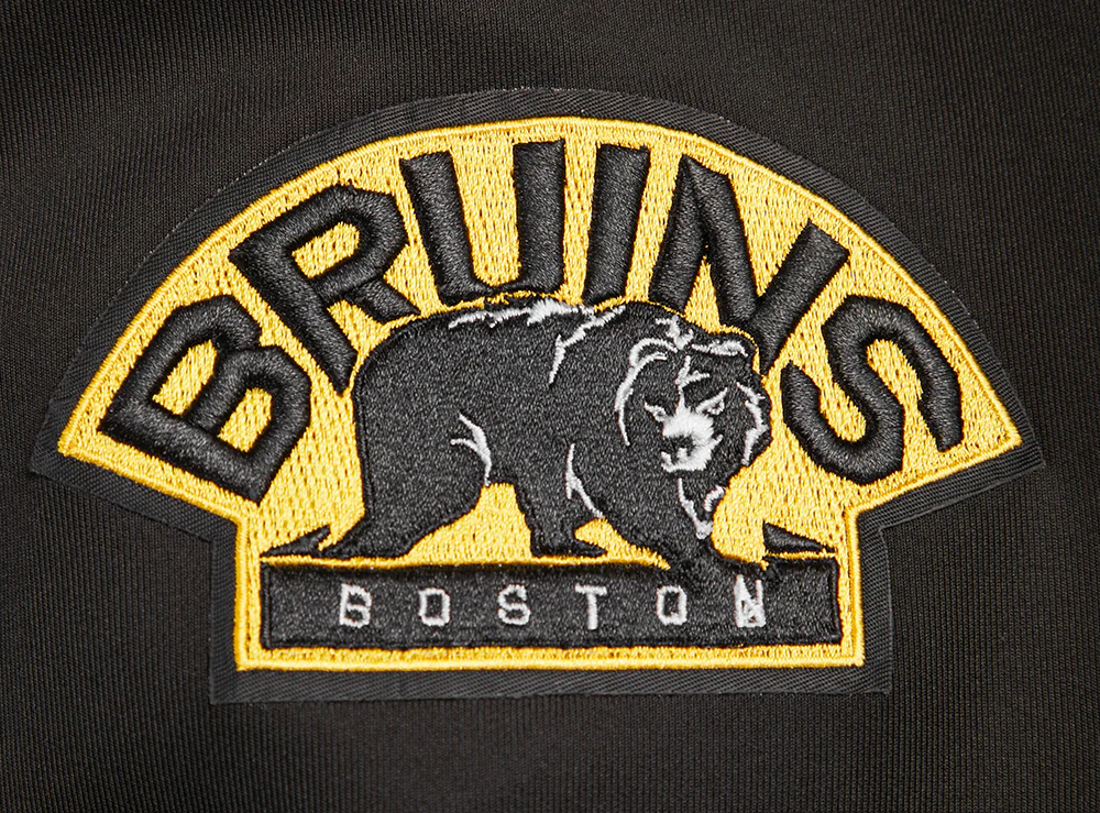 NHL BOSTON BRUINS CLASSIC CHENILLE MEN'S TRACK JACKET (BLACK/YELLOW) - Image 7