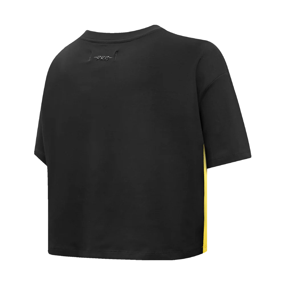 NHL BOSTON BRUINS RETRO CLASSIC WOMEN'S BOXY TEE (BLACK) - Image 3
