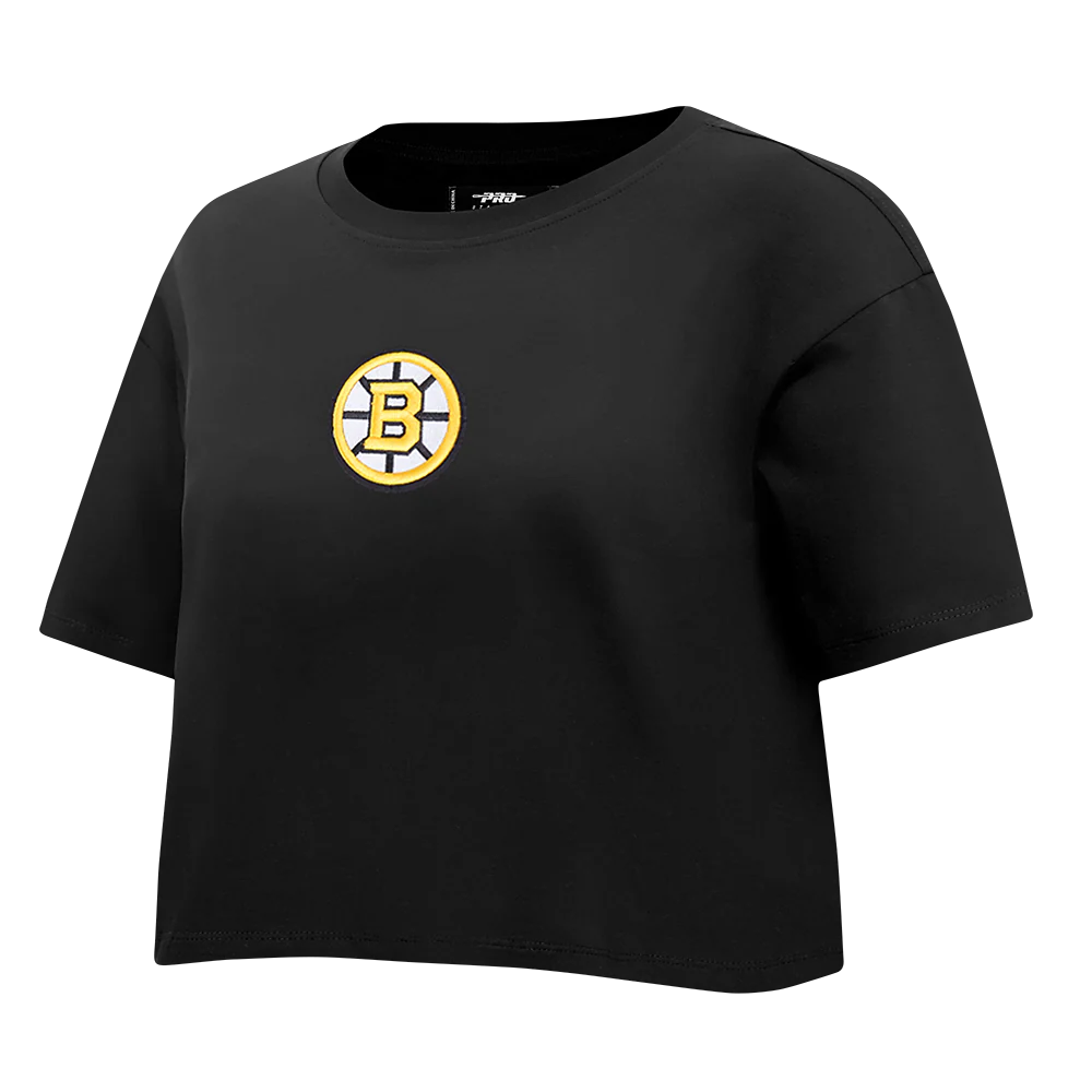 NHL BOSTON BRUINS WINGSPAN WOMEN'S SJ BOXY TEE (BLACK) - Image 3