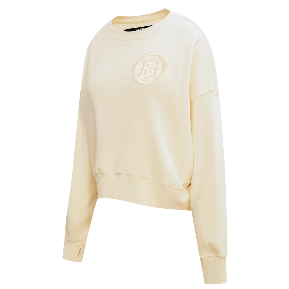 NHL BOSTON BRUINS NEUTRAL WOMEN'S CREWNECK (EGGSHELL) - Image 2
