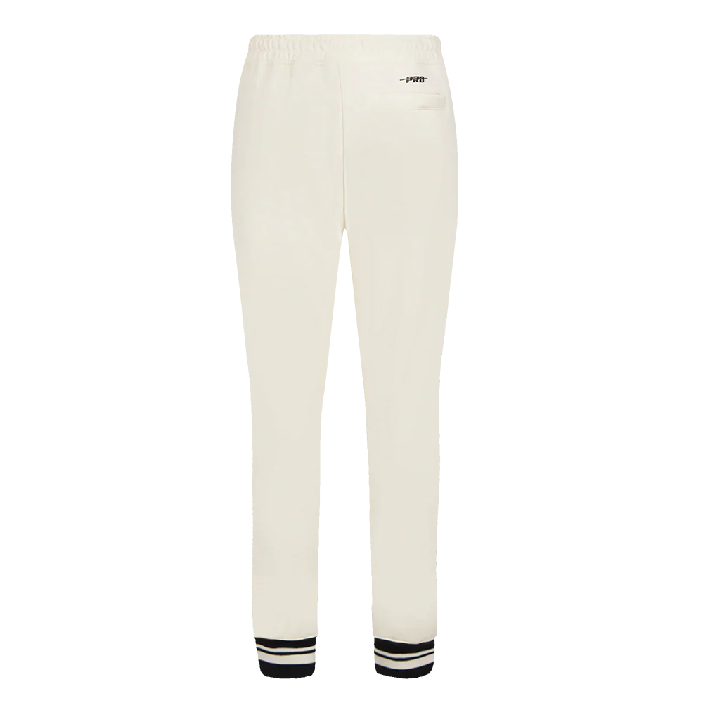 NHL BOSTON BRUINS RETRO CLASSIC WOMEN'S RIB SWEATPANT (EGGSHELL/ BLACK) - Image 4