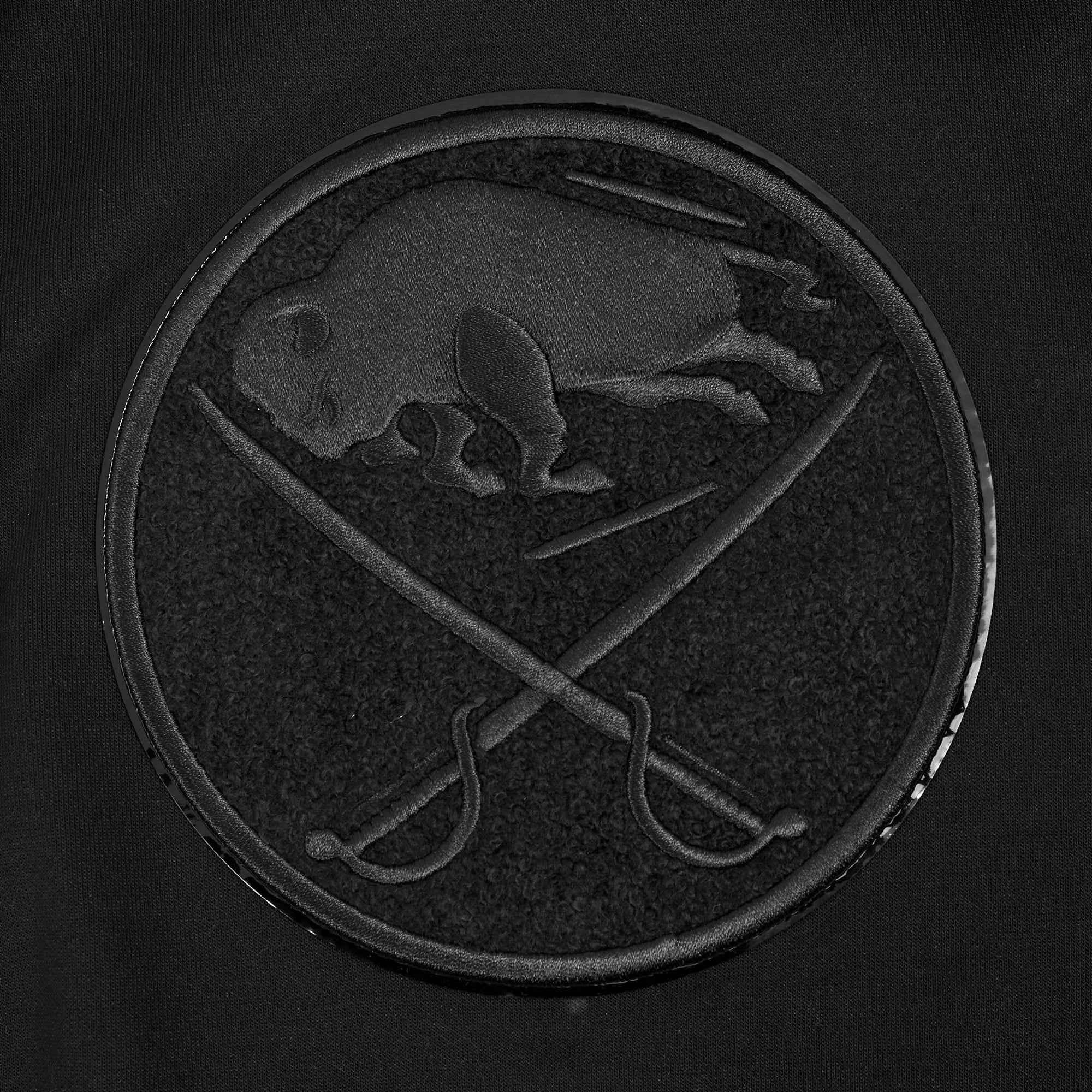 NHL BUFFALO SABRES TRIPLE BLACK MEN'S DK FZ PO HOODIE (TRIPLE BLACK) - Image 7