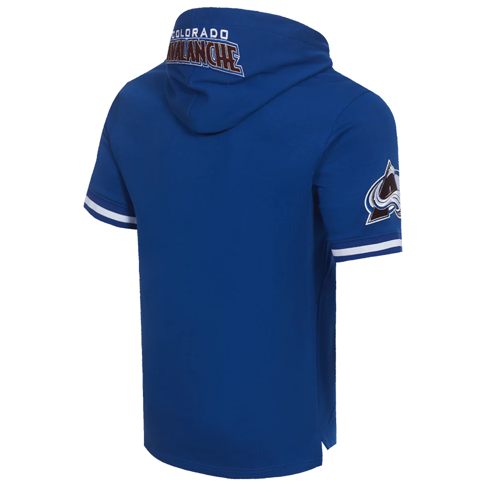 NHL COLORADO AVALANCHE CLASSIC CHENILLE MEN'S SHORT SLEEVE PULLOVER HOODIE (DODGER BLUE) - Image 4