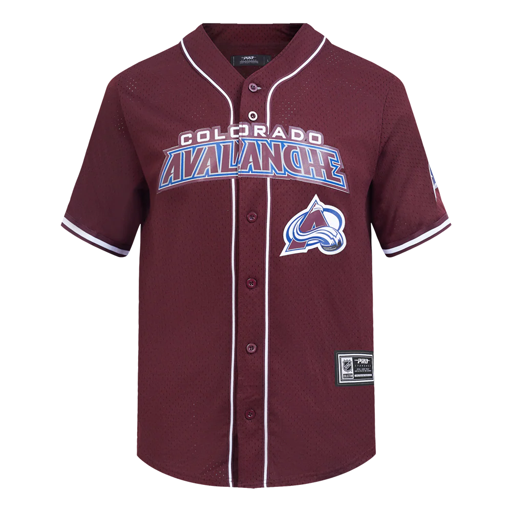 NHL COLORADO AVALANCHE CLASSIC MESH BUTTON DOWN SHIRT (WINE)