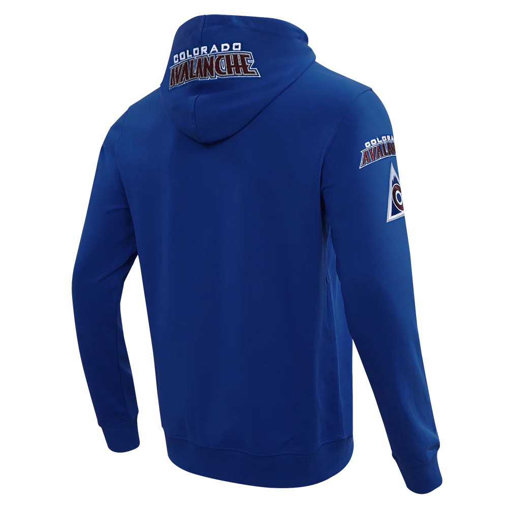 NHL COLORADO AVALANCHE CLASSIC CHENILLE MEN'S DK FULL ZIP PULLOVER HOODIE (DODGER BLUE) - Image 4