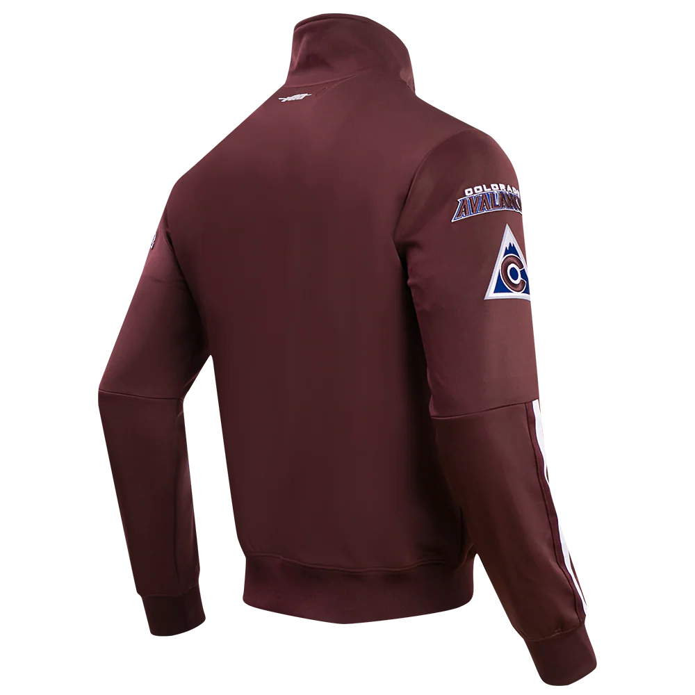 NHL COLORADO AVALANCHE CLASSIC CHENILLE MEN'S TRACK JACKET (WINE) - Image 3