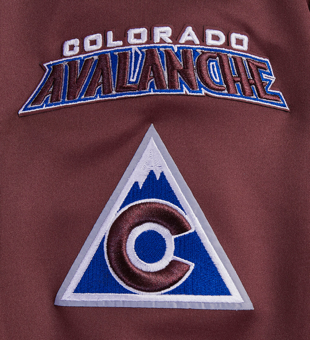 NHL COLORADO AVALANCHE CLASSIC CHENILLE MEN'S TRACK JACKET (WINE) - Image 5