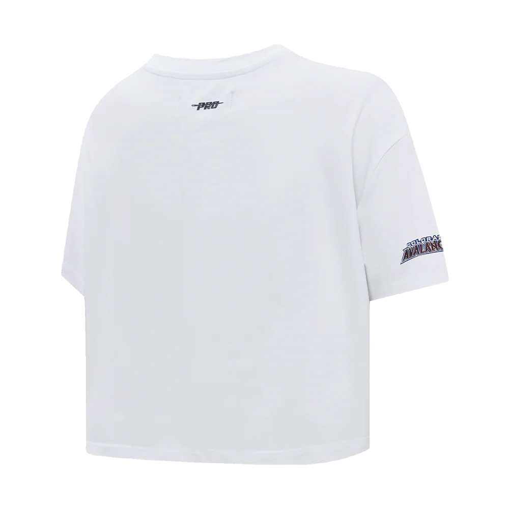 NHL COLORADO AVALANCHE SCRIPT TAIL WOMEN'S SJ BOXY TEE (WHITE) - Image 3