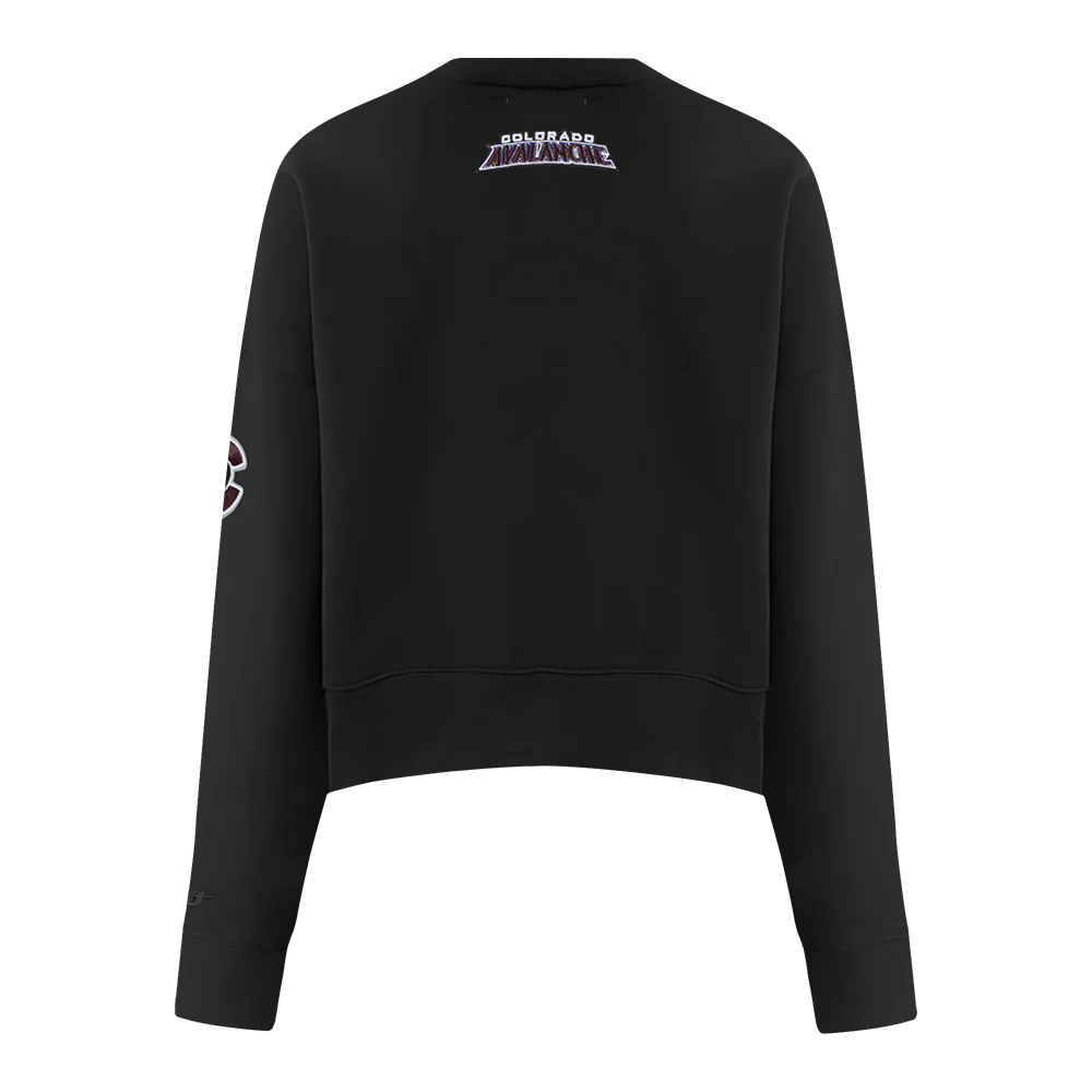 NHL COLORADO AVALANCHE CLASSIC WOMEN'S FLC CREWNECK (BLACK) - Image 3