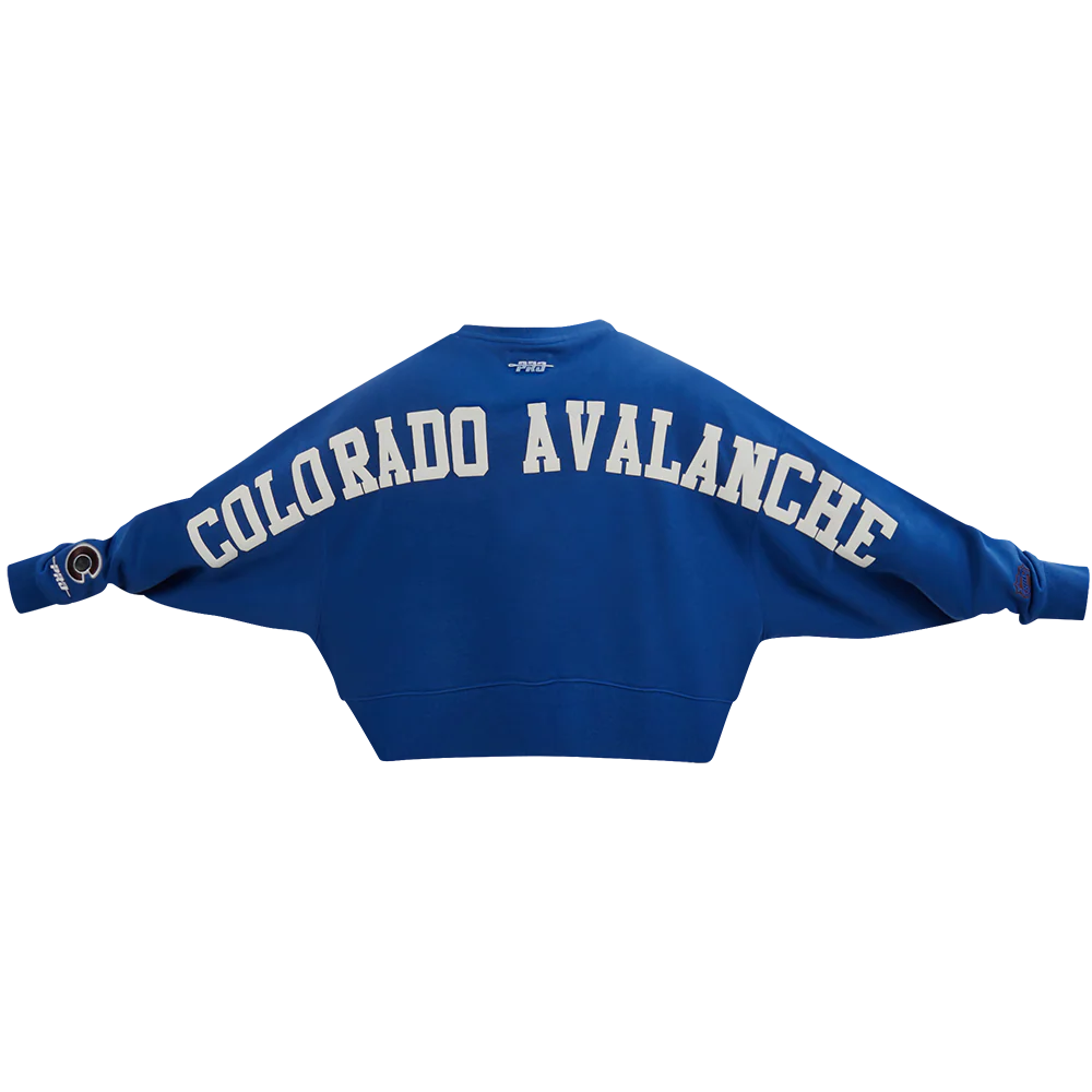 NHL COLORADO AVALANCHE WINGSPAN WOMEN'S FLC CREWNECK (DODGER BLUE) - Image 3