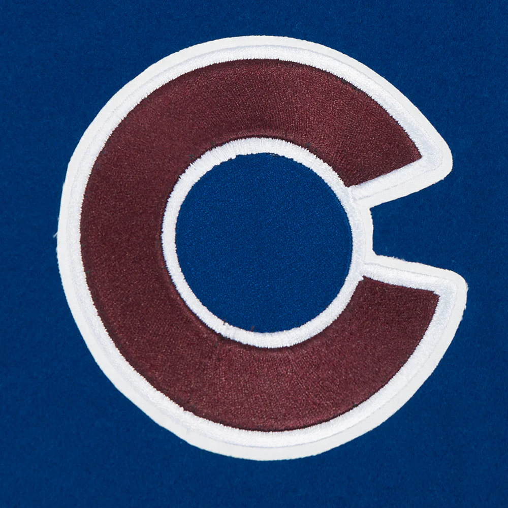 NHL COLORADO AVALANCHE CLASSIC WOMEN'S WOOL VARSITY JACKCET (DODGER BLUE/WHITE) - Image 5