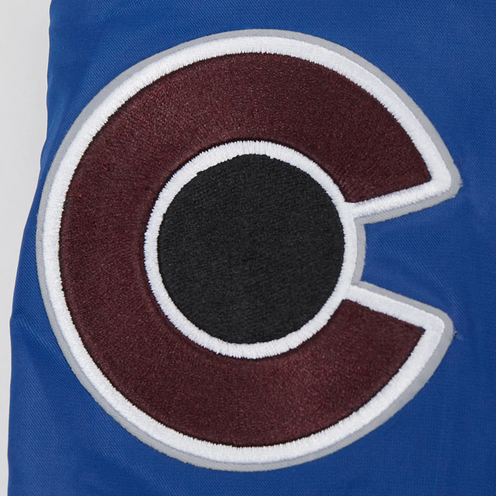 NHL COLORADO AVALANCHE CLASSIC WOMEN'S SATIN JACKET (DODGER BLUE) - Image 6