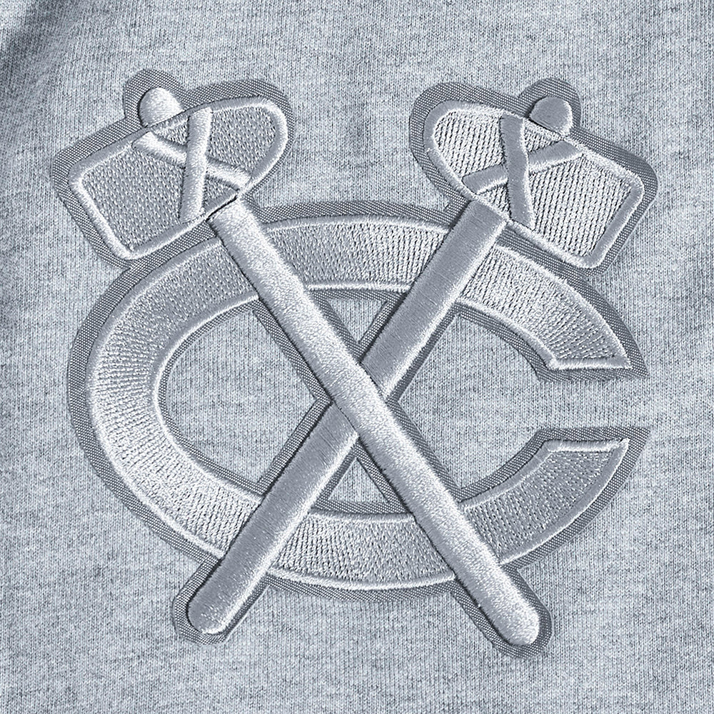 NHL CHICAGO BLACKHAWKS NEUTRAL MEN'S DROP SHOULDER TEE (DARK HEATHER GRAY) - Image 6