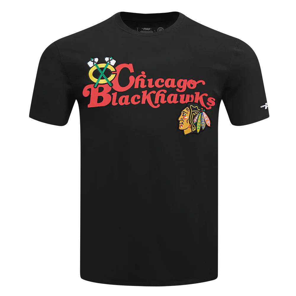 NHL CHICAGO BLACKHAWKS SOUVENIR MEN'S SJ TEE (BLACK) - Image 5