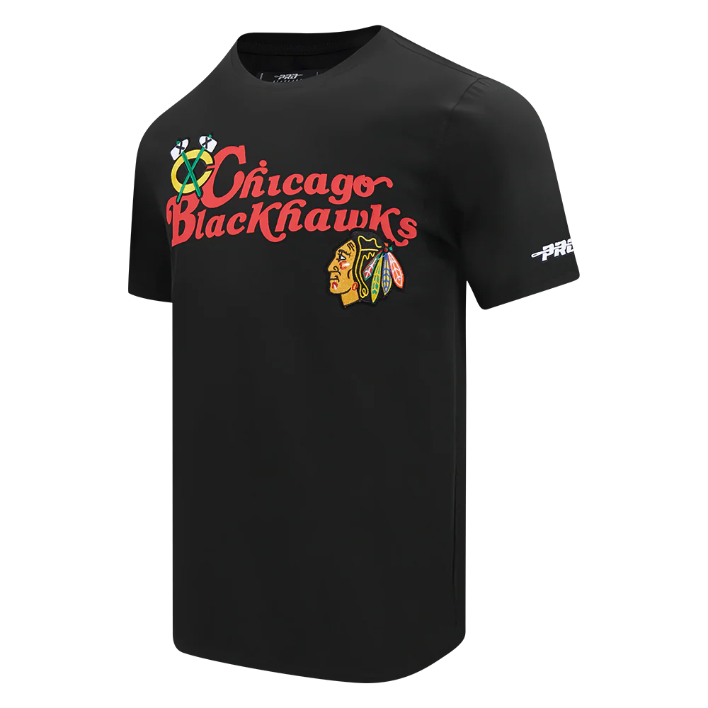 NHL CHICAGO BLACKHAWKS SOUVENIR MEN'S SJ TEE (BLACK) - Image 6