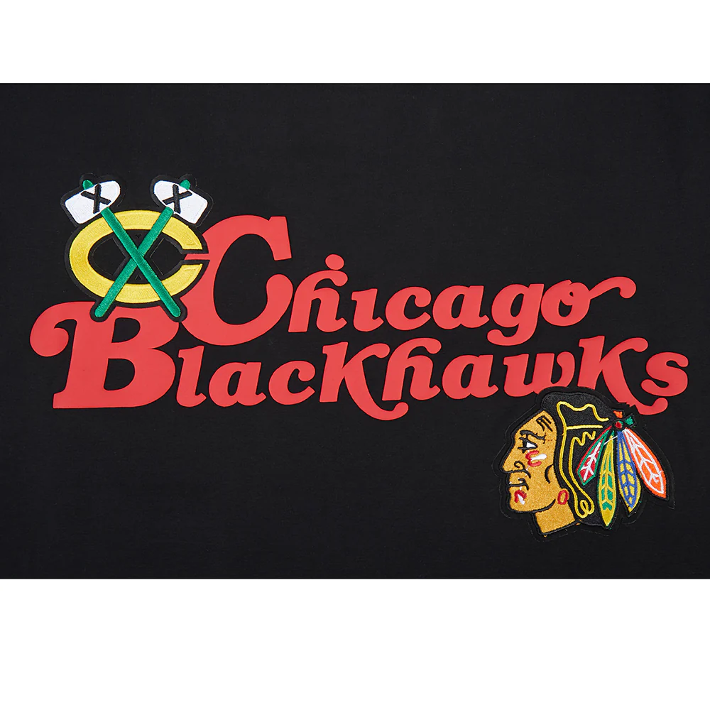 NHL CHICAGO BLACKHAWKS SOUVENIR MEN'S SJ TEE (BLACK) - Image 7