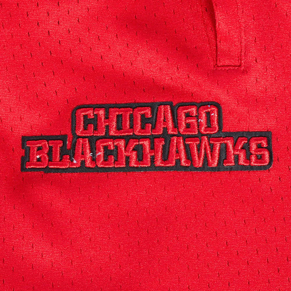 NHL CHICAGO BLACKHAWKS SCRIPT TAIL MEN'S DOUBLE KNIT 2.0 SHORT (BLACK/RED) - Image 7