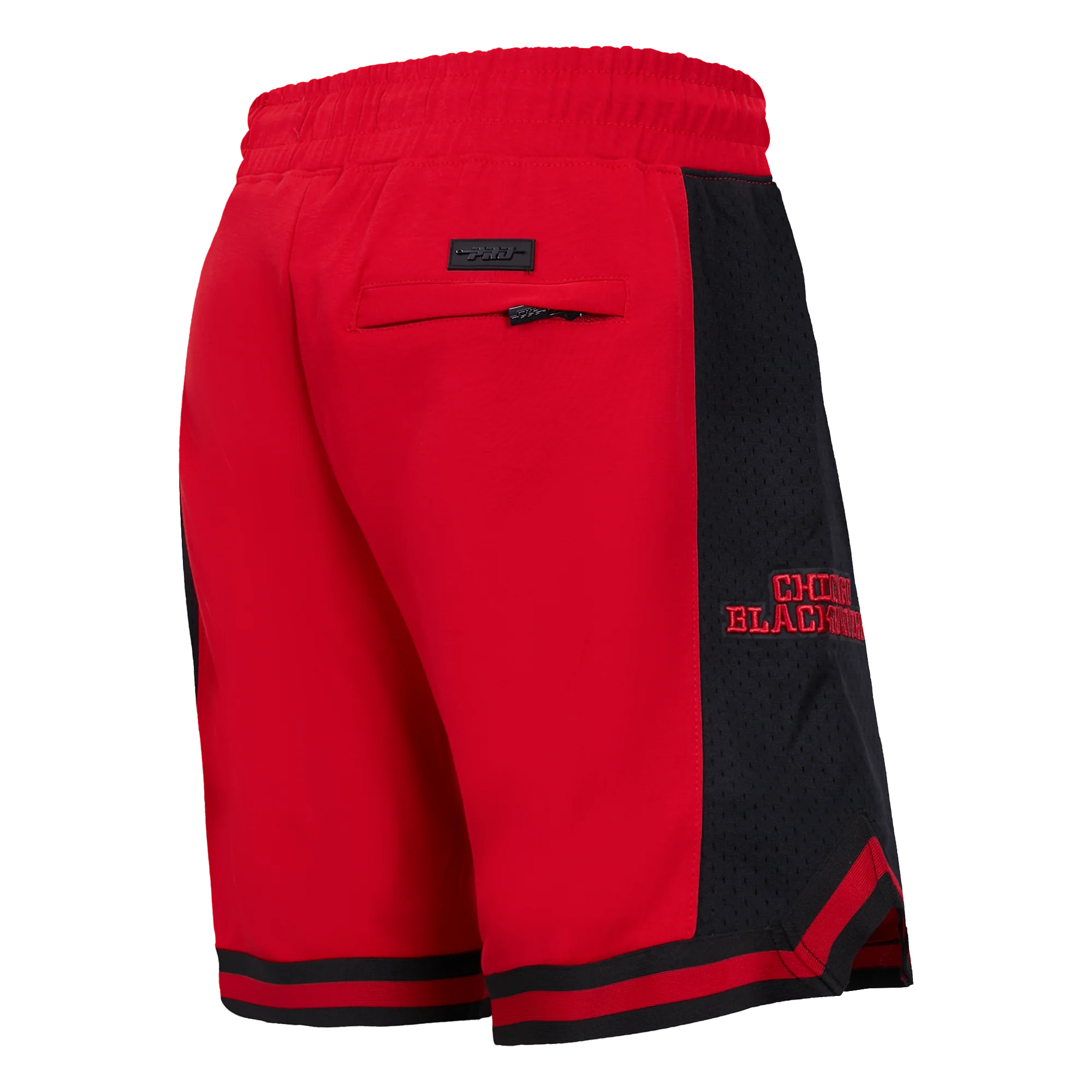 NHL CHICAGO BLACKHAWKS SCRIPT TAIL MEN'S DOUBLE KNIT 2.0 SHORT (RED/BLACK) - Image 3