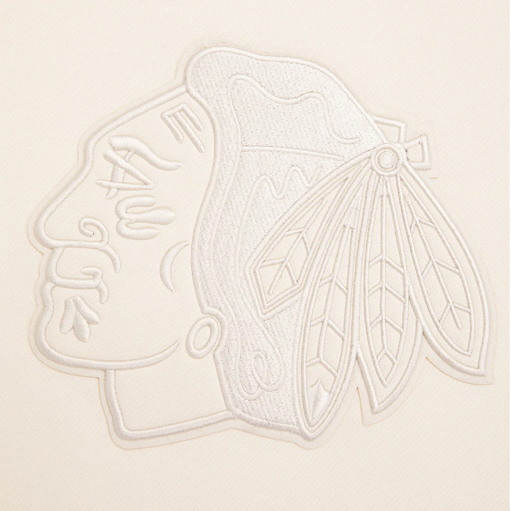 NHL CHICAGO BLACKHAWKS NEUTRAL DROP SHOULDER FLEECE CREWNECK (EGGSHELL) - Image 7
