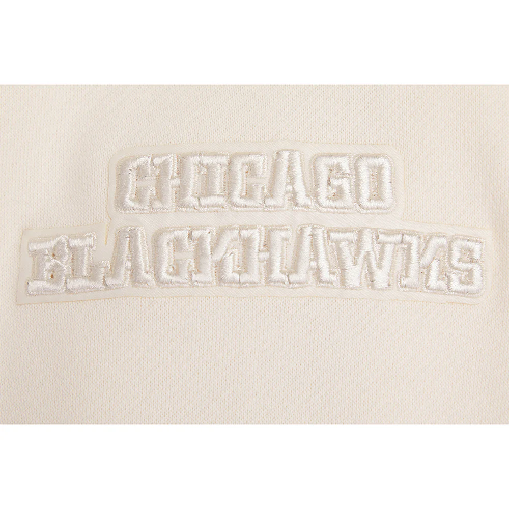 NHL CHICAGO BLACKHAWKS NEUTRAL DROP SHOULDER FLEECE CREWNECK (EGGSHELL) - Image 8