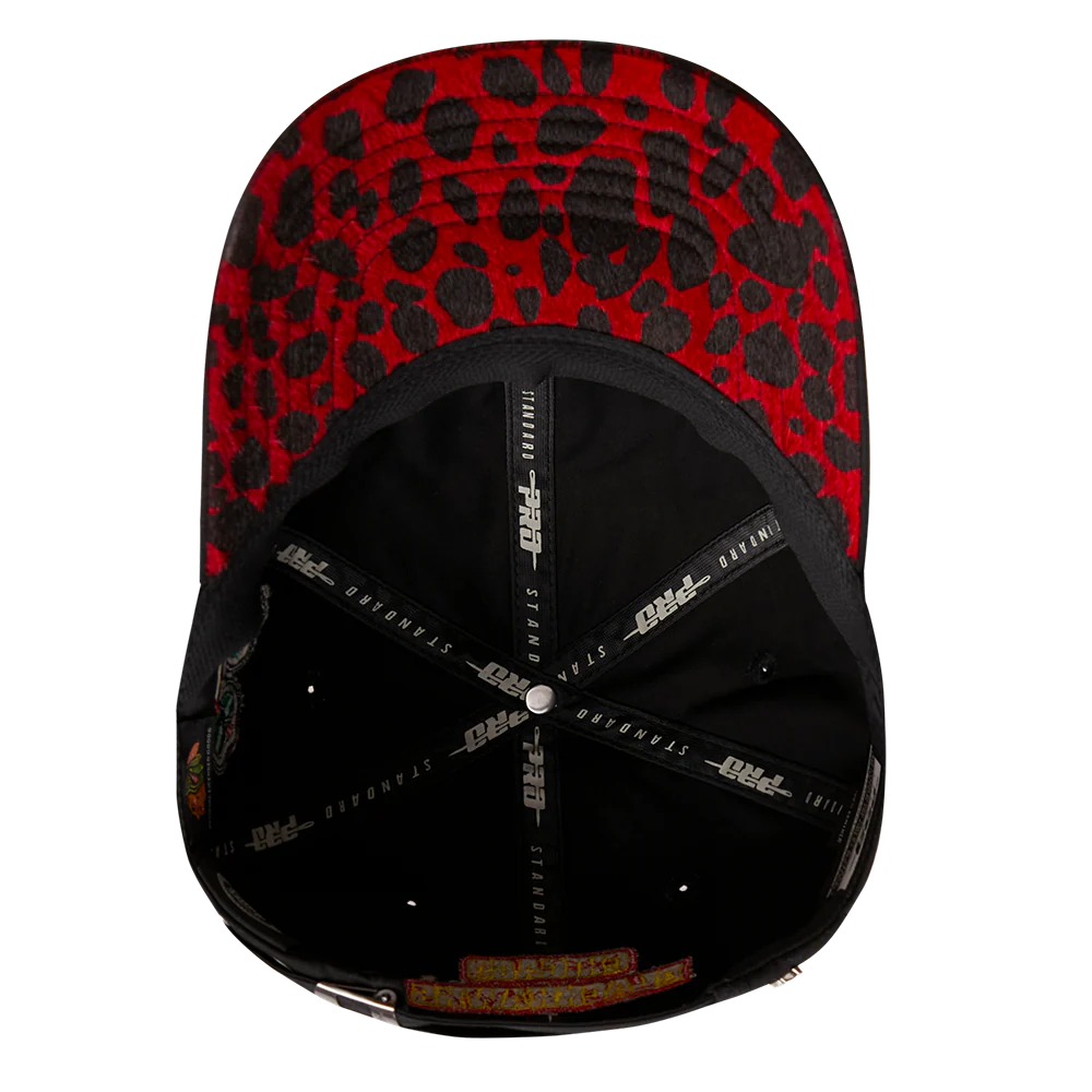 NHL CHICAGO BLACKHAWKS ANIMAL PRINT DAD HAT (BLACK) - Image 6