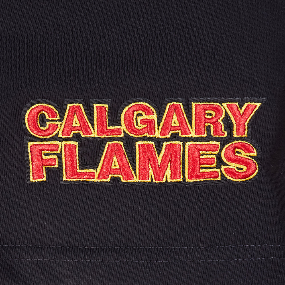 NHL CALGARY FLAMES WINGSPAN MEN'S CJ DROP SHOULDER TEE (BLACK) - Image 7