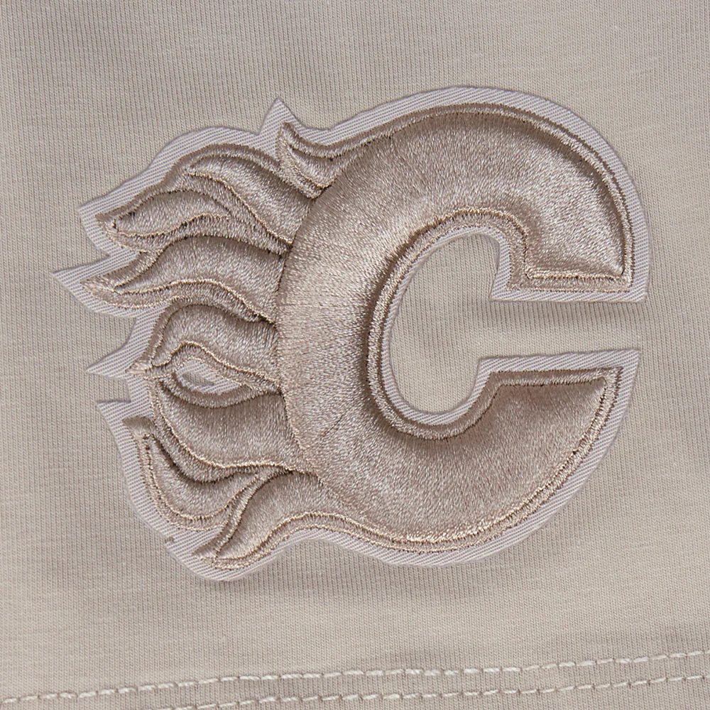 NHL CALGARY FLAMES NEUTRAL WOMEN'S SJ BOXY TEE (TAUPE) - Image 6
