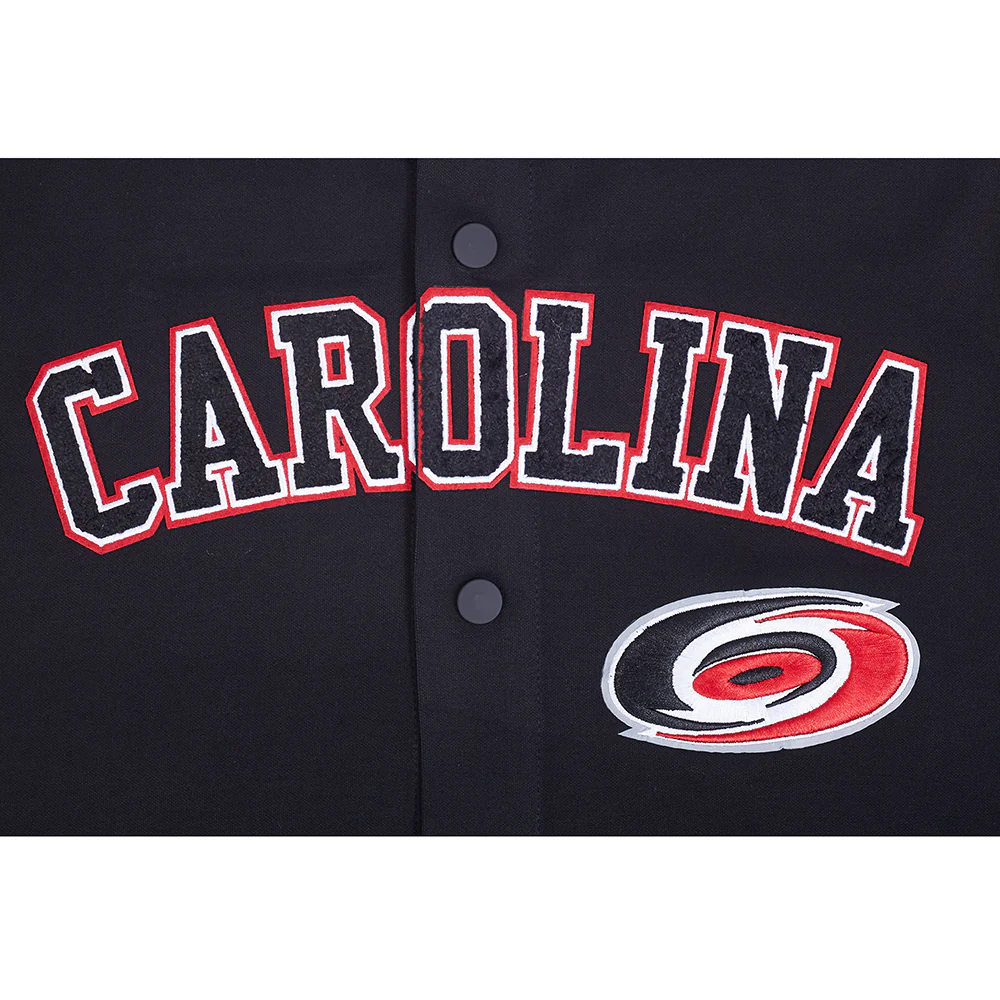 CAROLINA HURRICANES CLASSIC MEN'S WARM UP JACKET (BLACK/RED) - Image 7