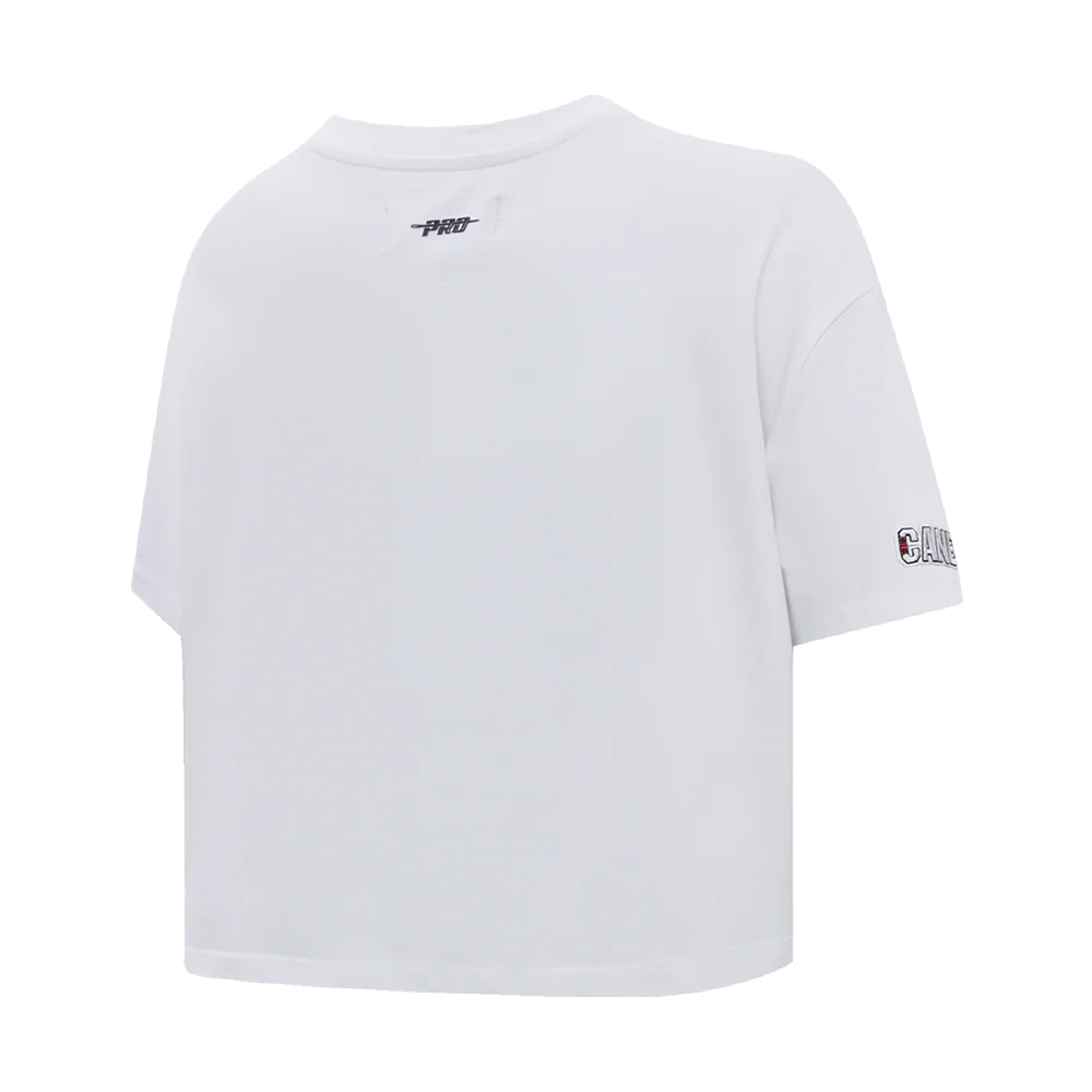 NHL CAROLINA HURRICANES SCRIPT TAIL WOMEN'S SJ BOXY TEE (WHITE) - Image 3