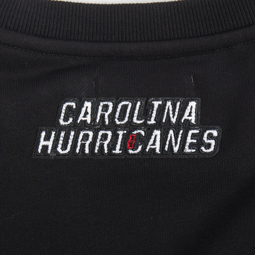 NHL CAROLINA HURRICANES CLASSIC WOMEN'S FLC CREWNECK (BLACK) - Image 5
