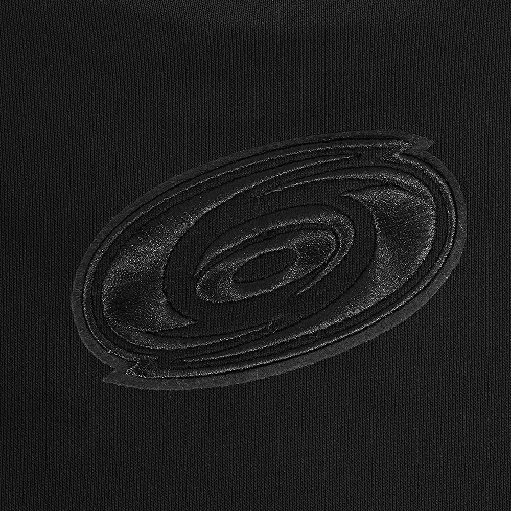 NHL CAROLINA HURRICANES NEUTRAL WOMEN'S CROPPED PULLOVER HOODIE (BLACK) - Image 5