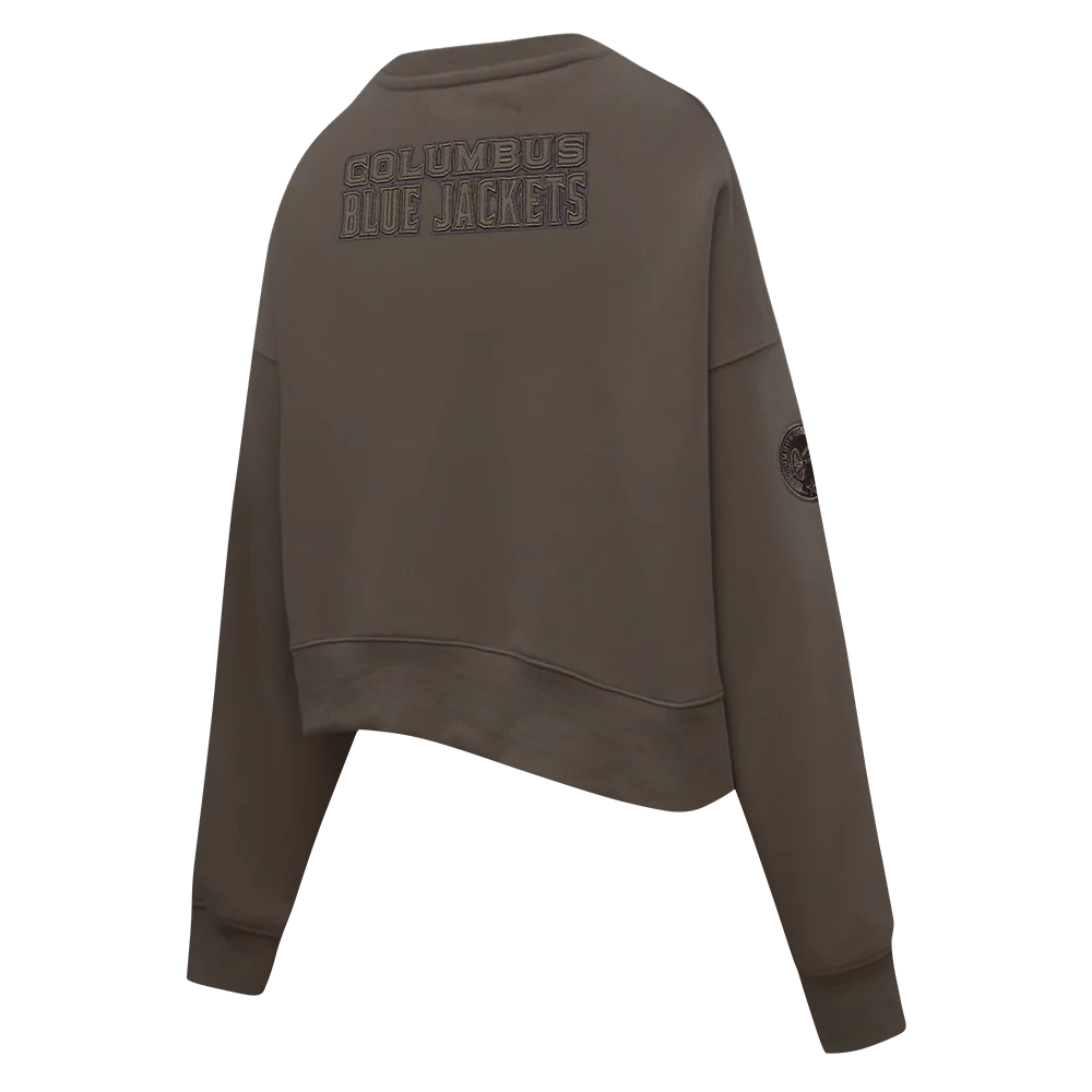 NHL COLUMBUS BLUE JACKETS NEUTRAL FLEECE CREWNECK (DARK TAUPE) - Image 4