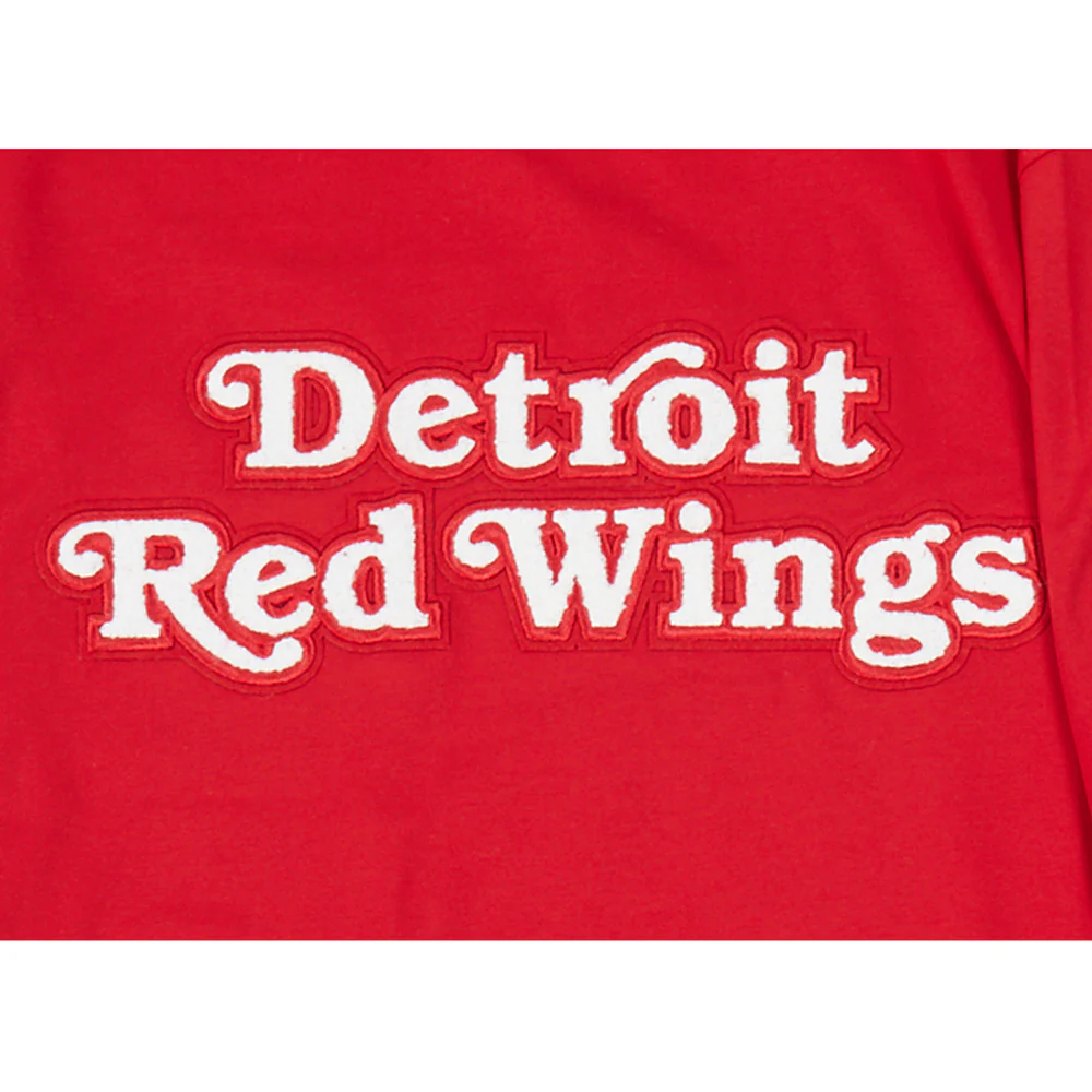 NHL DETROIT RED WINGS CLASSIC CHENILLE MEN'S TEE (RED) - Image 7