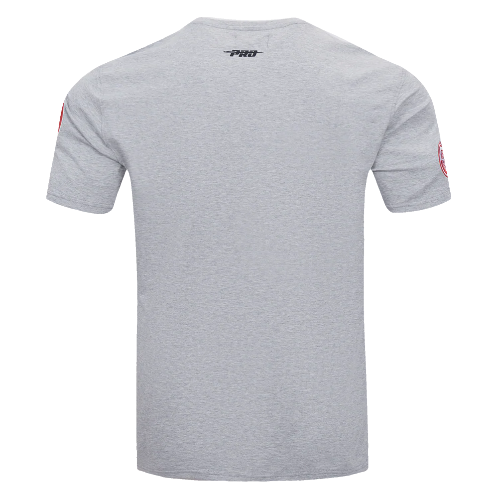 NHL DETROIT RED WINGS SCRIPT TAIL MEN'S TEE (HEATHER GREY) - Image 4