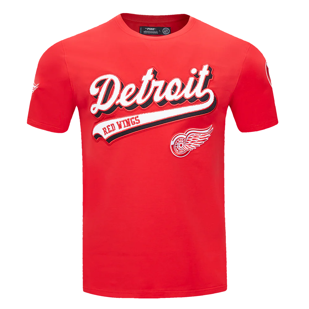 NHL DETROIT RED WINGS SCRIPT TAIL MEN'S TEE (RED)