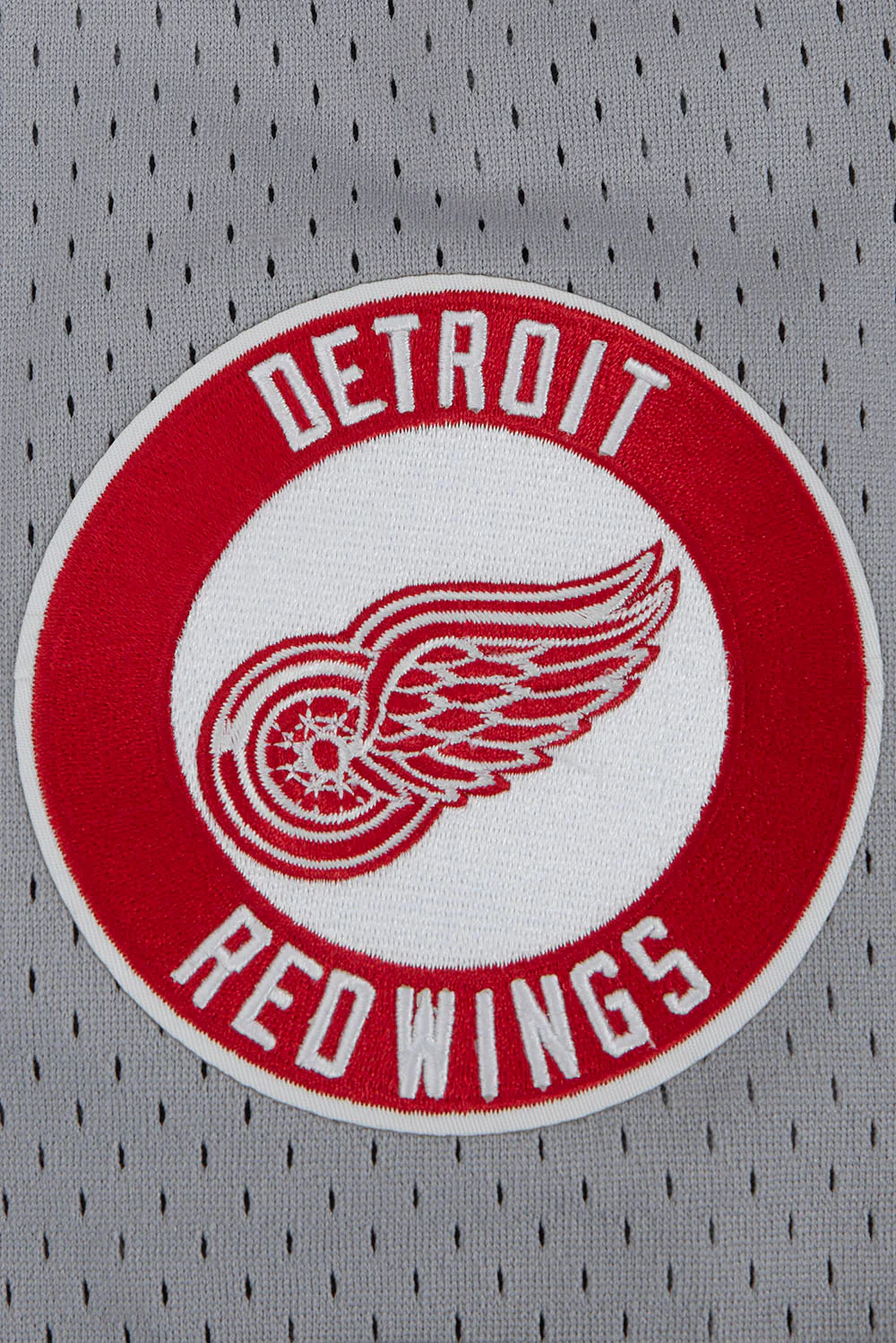 NHL DETROIT RED WINGS SCRIPT TAIL MEN'S MESH BUTTON DOWN SHIRT (GRAY) - Image 6