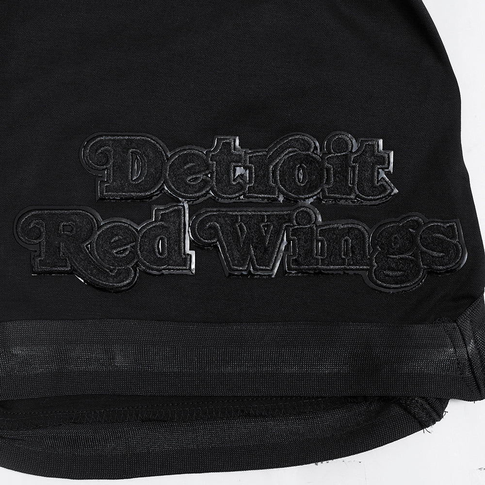 NHL DETROIT RED WINGS TRIPLE BLACK MEN'S DK SHORT (TRIPLE BLACK) - Image 8