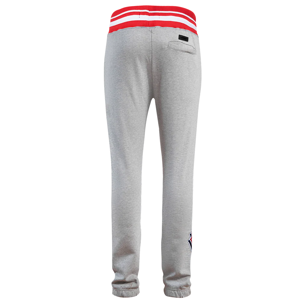NHL DETROIT RED WINGS SCRIPT TAIL MEN'S RIB FLEECE SWEATPANT (HEATHER GRAY/RED) - Image 3