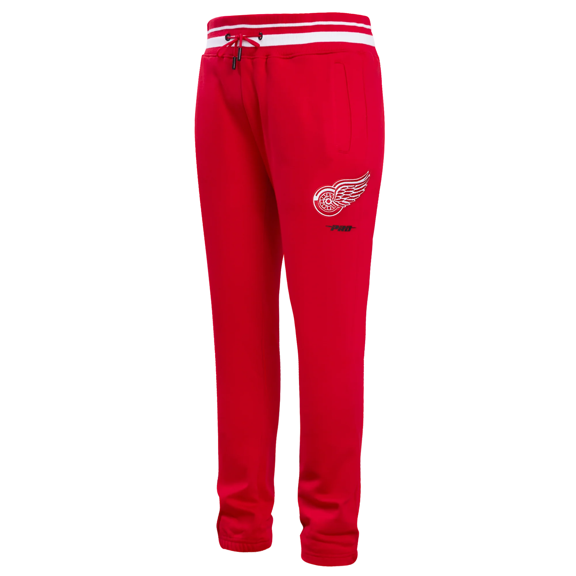 NHL DETROIT RED WINGS SCRIPT TAIL MEN'S RIB FLEECE SWEATPANT (RED)