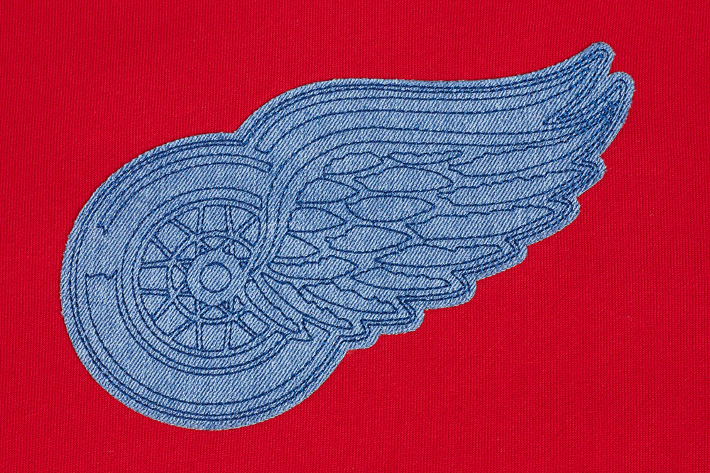 NHL DETROIT RED WINGS VARSITY BLUES MEN'S PULLOVER HOODIE (RED) - Image 5