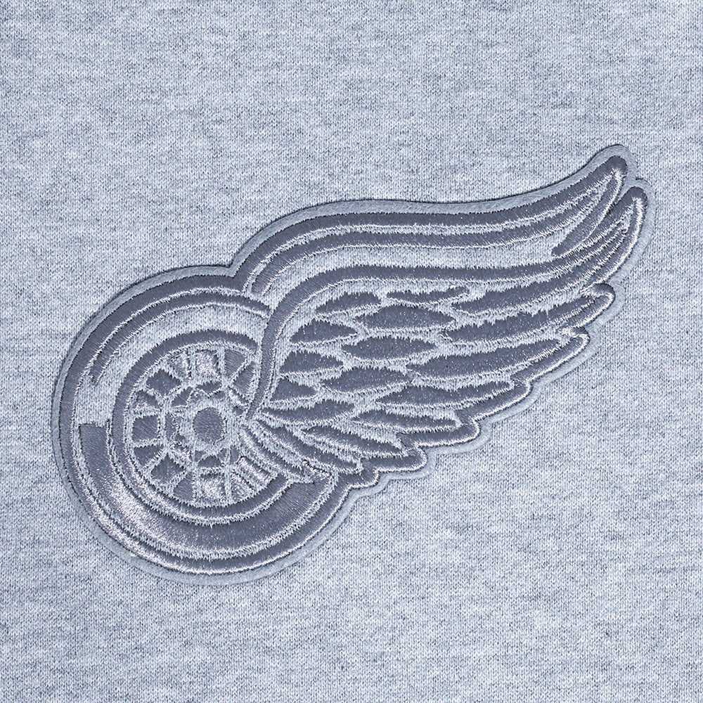 NHL DETROIT RED WINGS NEUTRAL MEN'S DROP SHOULDER PULLOVER HOODIE (DARK HEATHER GRAY) - Image 5