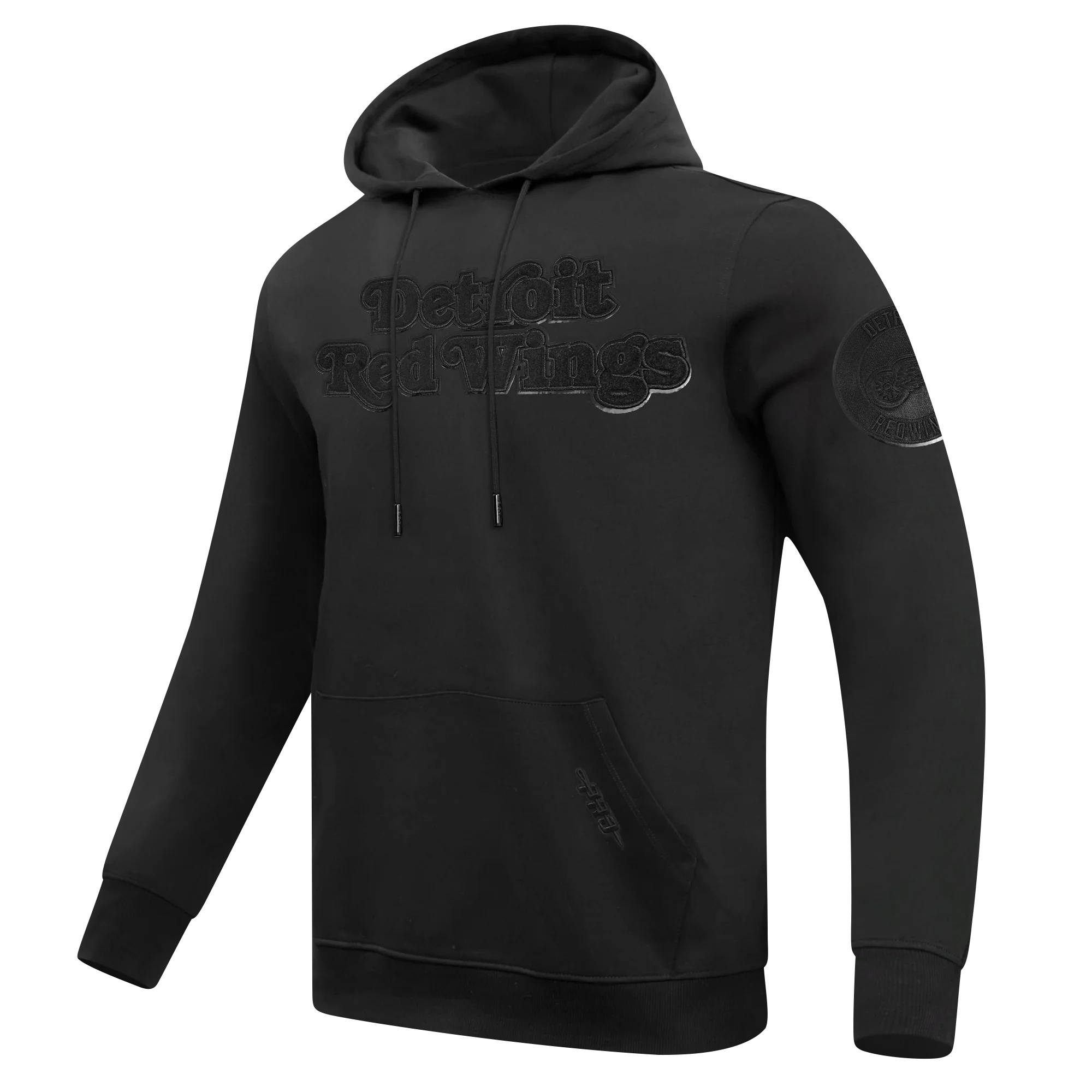 NHL DETROIT RED WINGS TRIPLE BLACK MEN'S DK PO HOODIE (TRIPLE BLACK) - Image 2