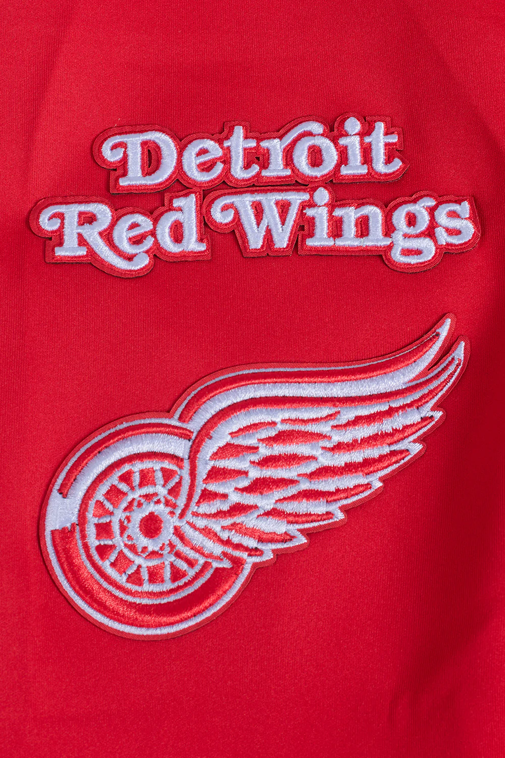 NHL DETROIT RED WINGS CLASSIC CHENILLE MEN'S TRACK JACKET (RED/BLACK) - Image 7