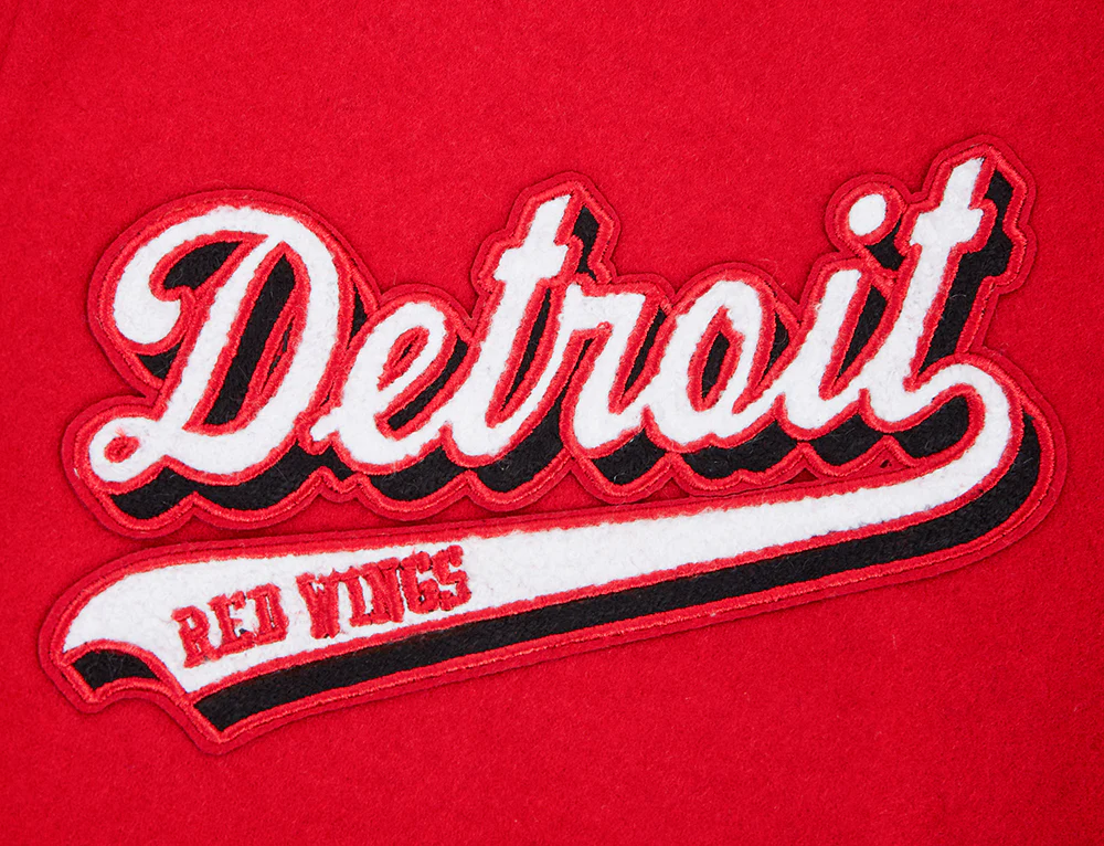NHL DETROIT RED WINGS SCRIPT TAIL MEN'S RIB WOOL VARSITY (RED/WHITE) - Image 5