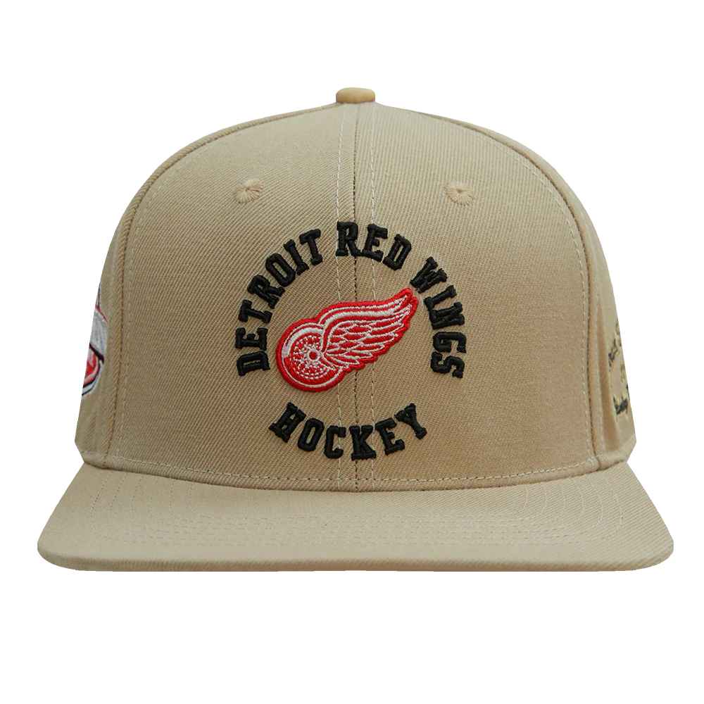 NHL DETROIT RED WINGS HYBRID WOOL SNAPBACK HAT (KHAKI)
